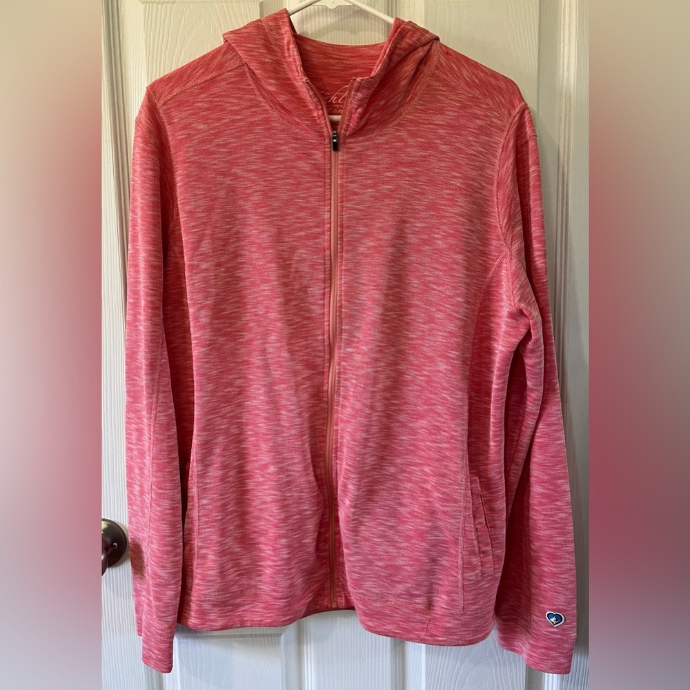 Kuhl Mountain Culture light full zip jacket. Sz Large. Pink/red